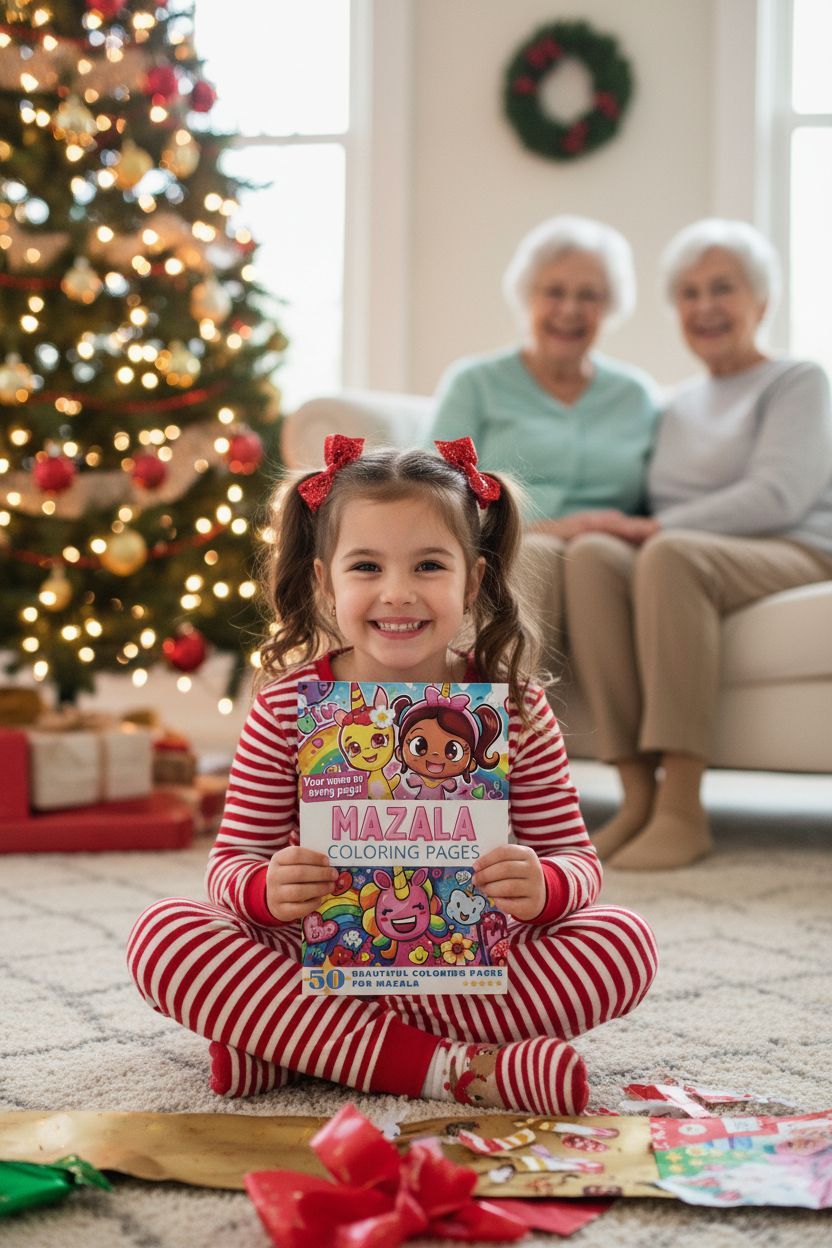 Mazala Christmas coloring pages gift
