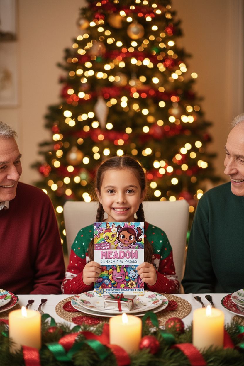 Meadow Christmas coloring pages gift