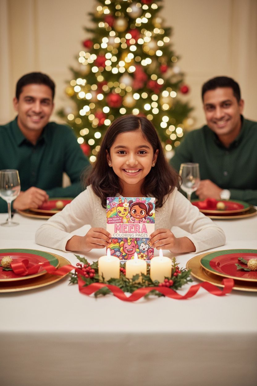 Meera Christmas coloring pages gift
