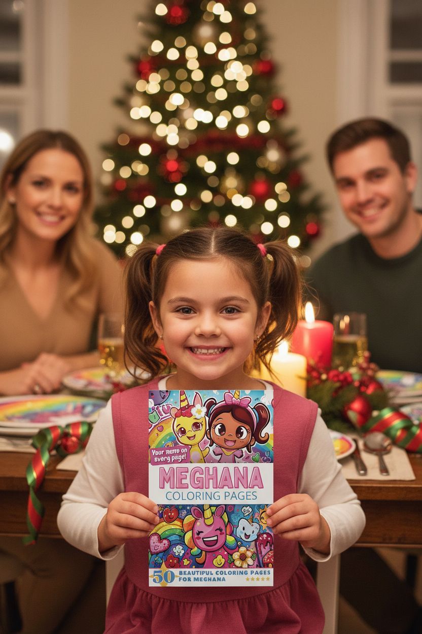 Meghana Christmas coloring pages gift