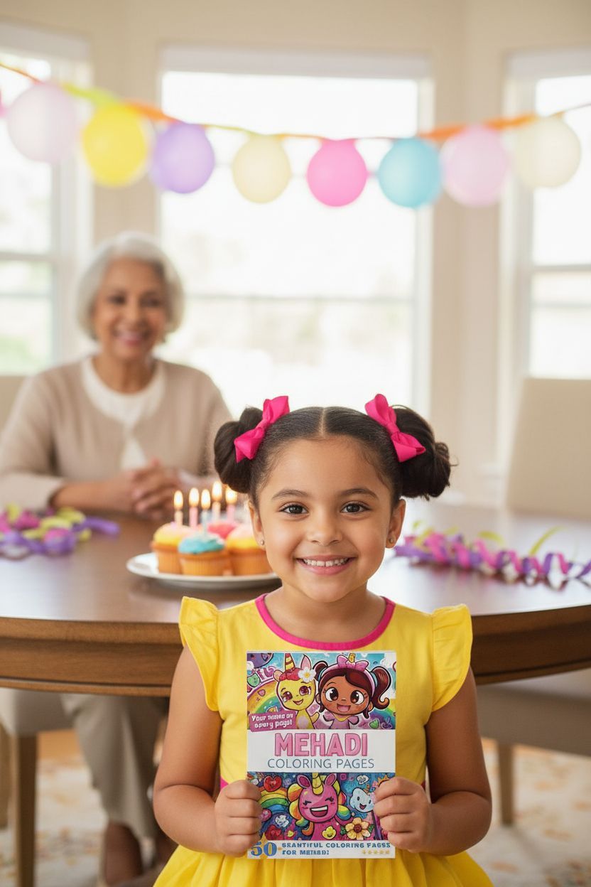 Mehadi coloring book in use