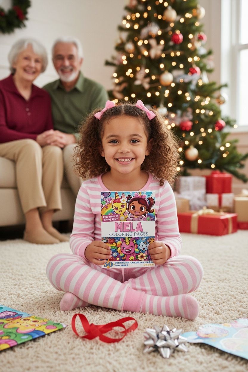 Mela Christmas coloring pages gift