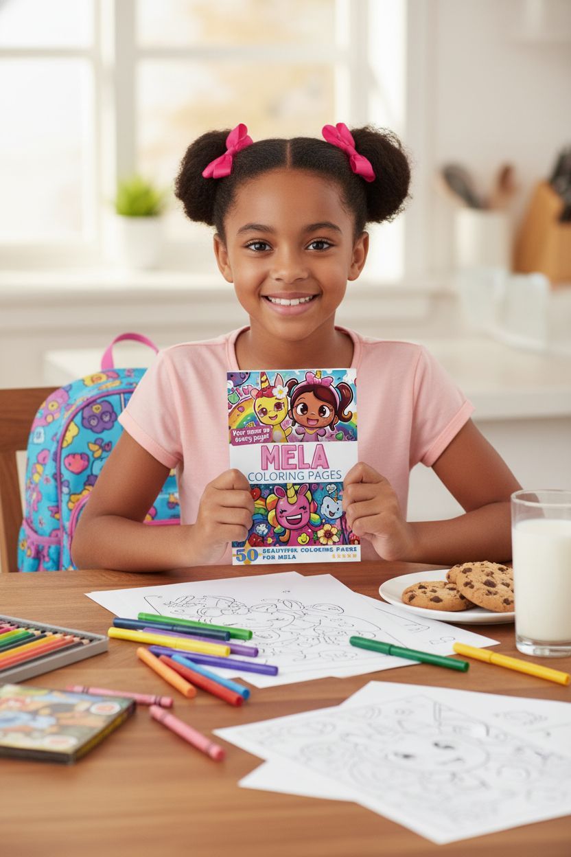 Mela personal coloring pages