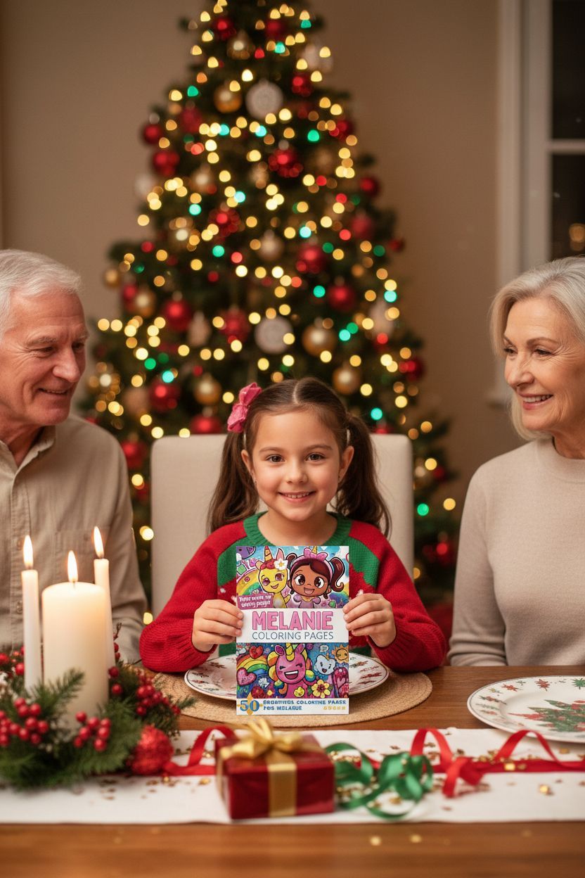 Melanie Christmas coloring pages gift