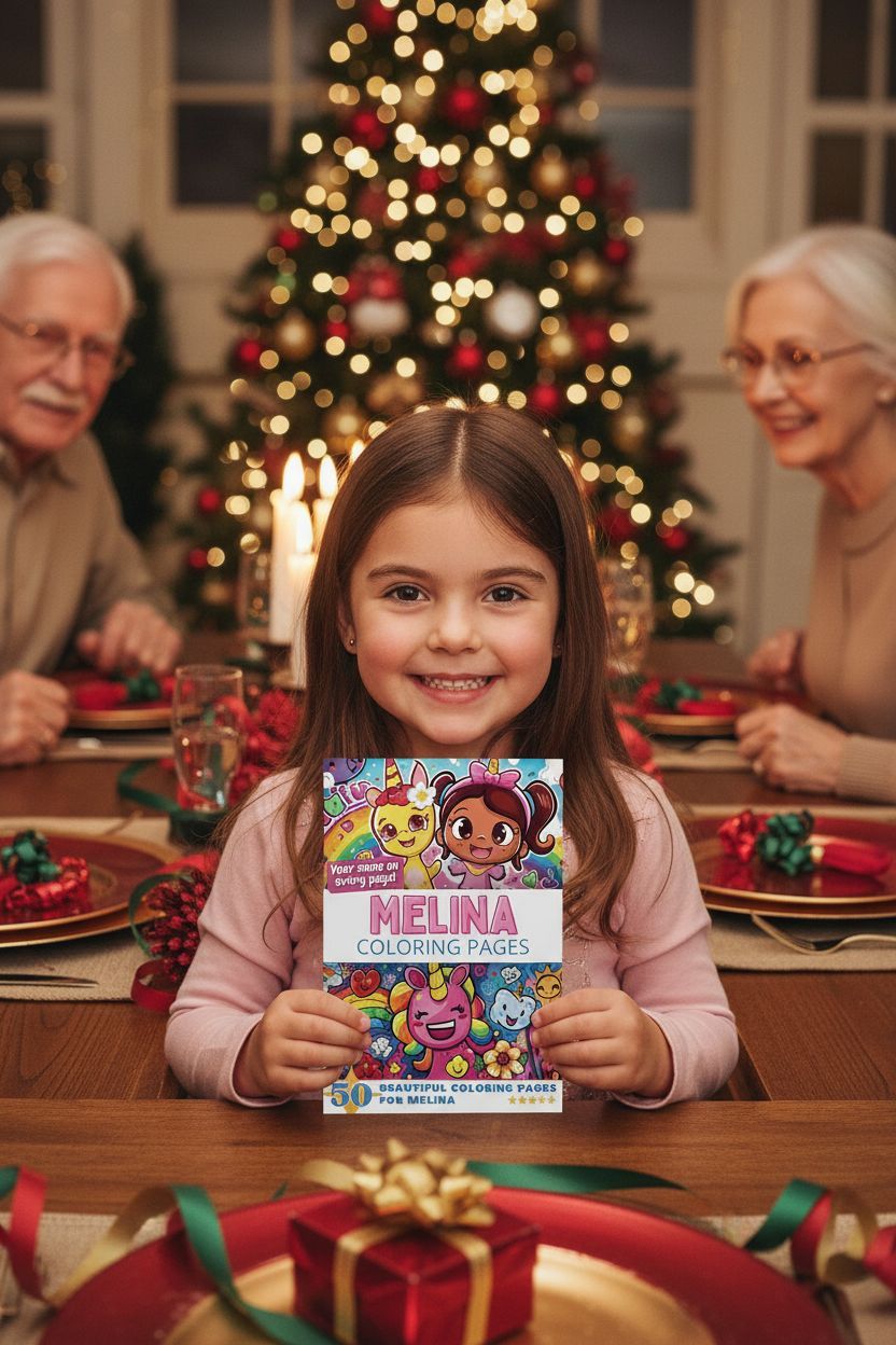 Melina Christmas coloring pages gift