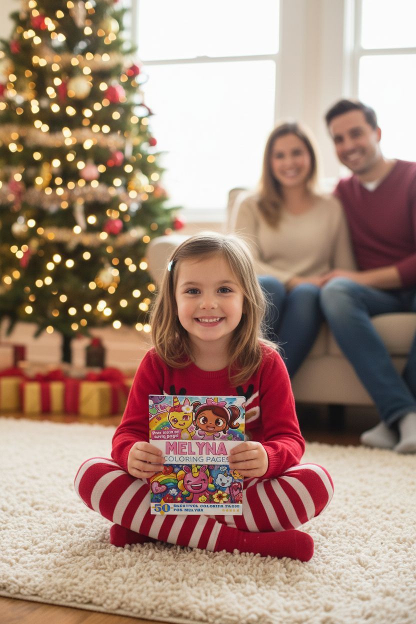 Melyna Christmas coloring pages gift