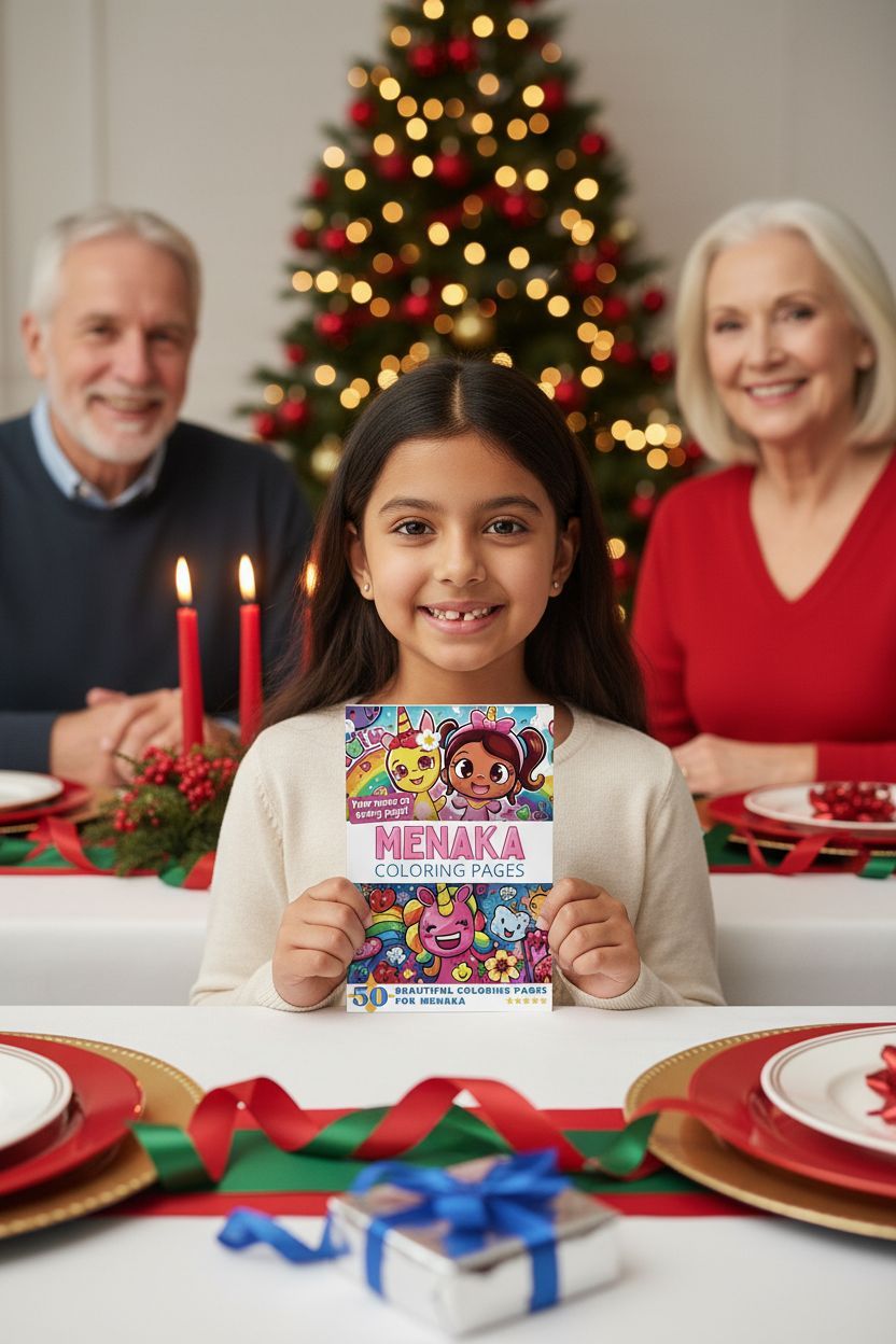 Menaka Christmas coloring pages gift