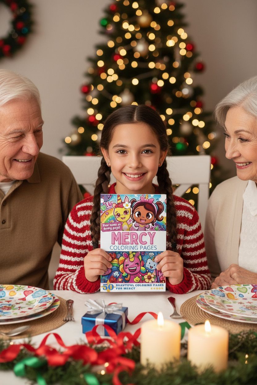 Mercy Christmas coloring pages gift