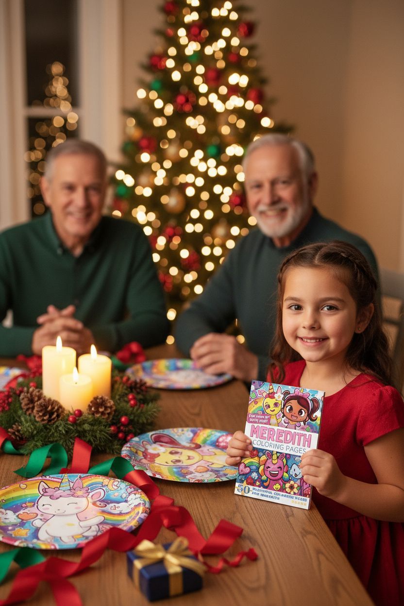Meredith Christmas coloring pages gift