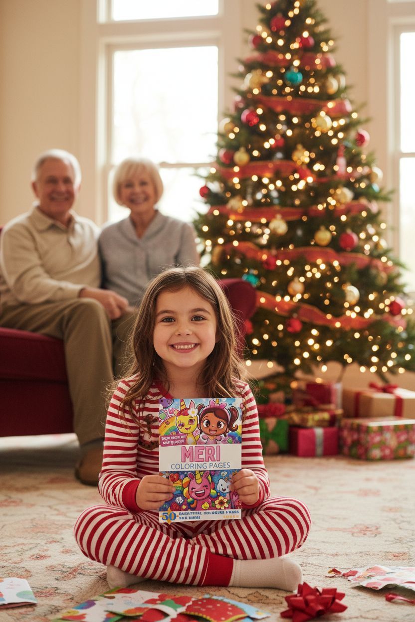 Meri Christmas coloring pages gift