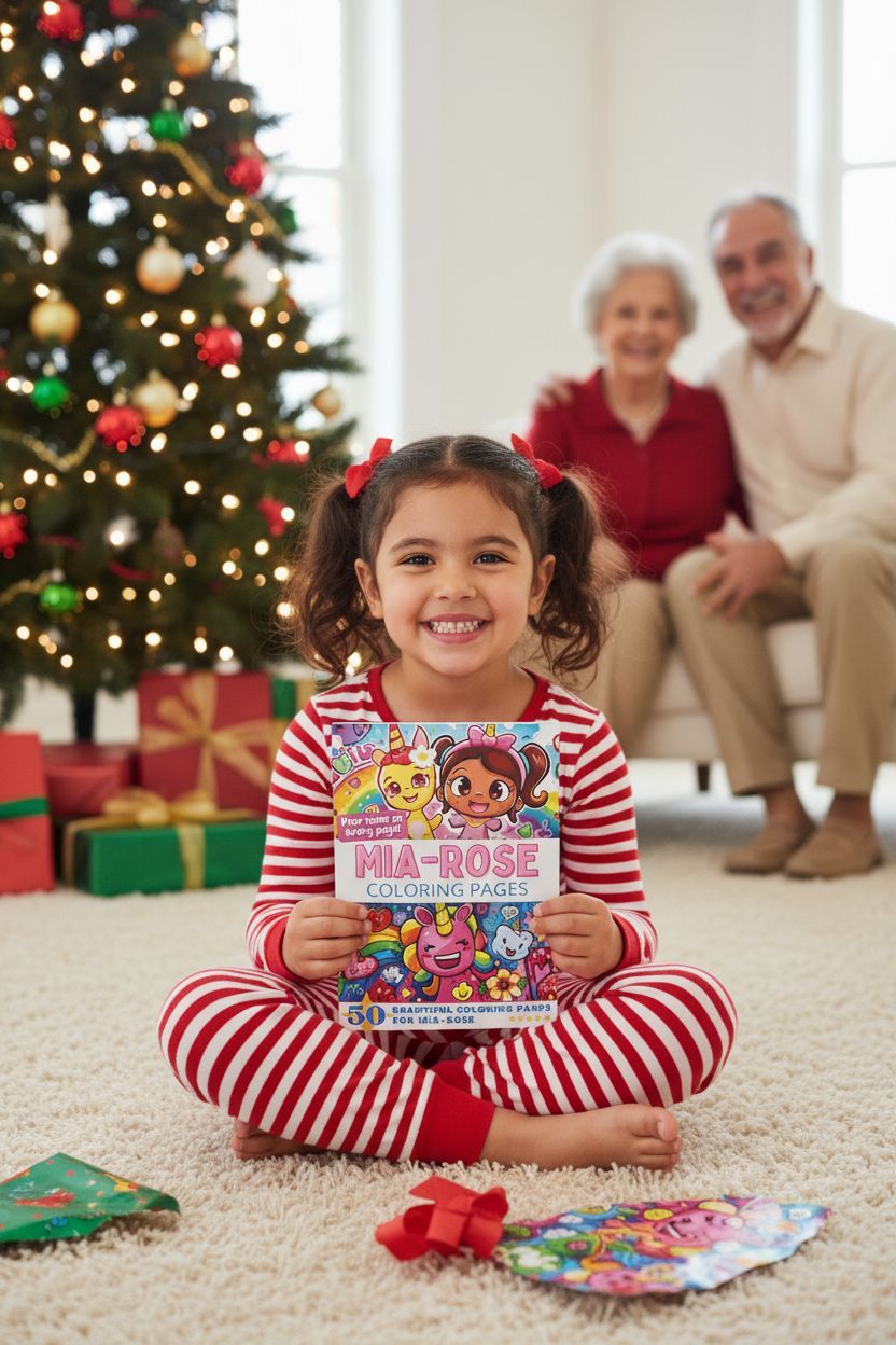 Mia-Rose Christmas coloring pages gift