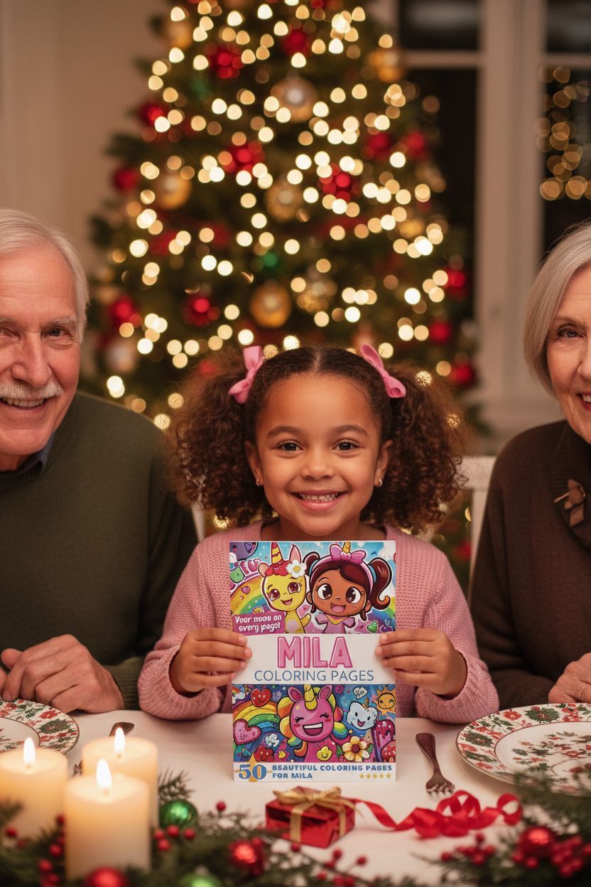 Mila Christmas coloring pages gift