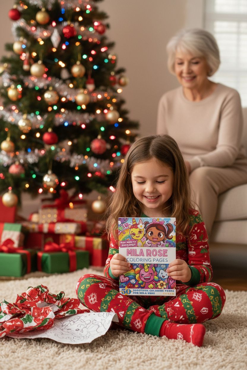 Mila-Rose Christmas coloring pages gift