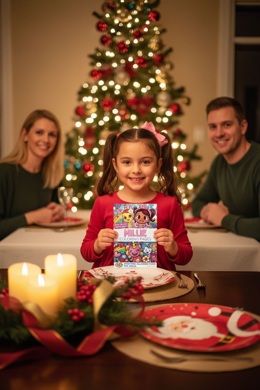 Millie Christmas coloring pages gift