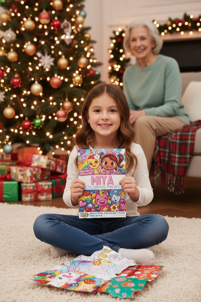 Miya Christmas coloring pages gift
