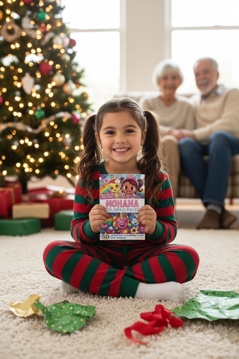 Mohana Christmas coloring pages gift