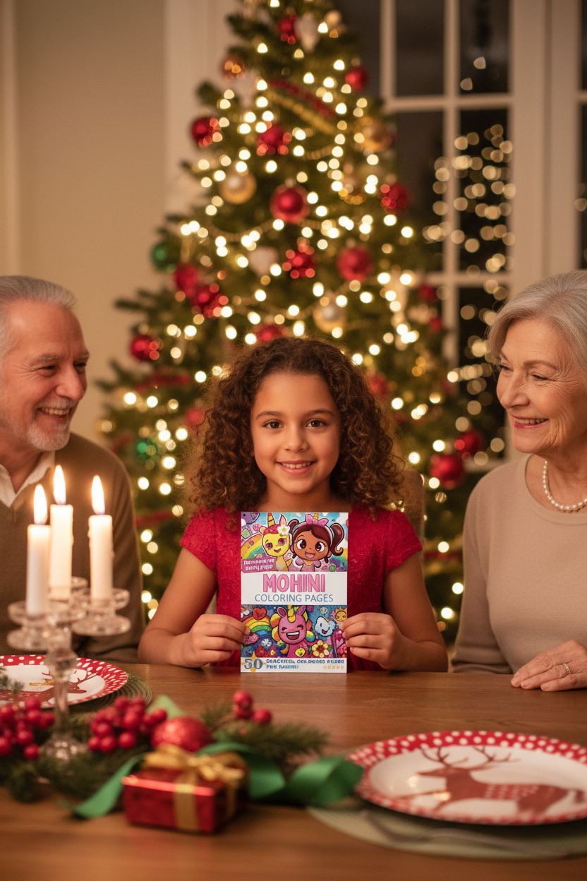 Mohini Christmas coloring pages gift