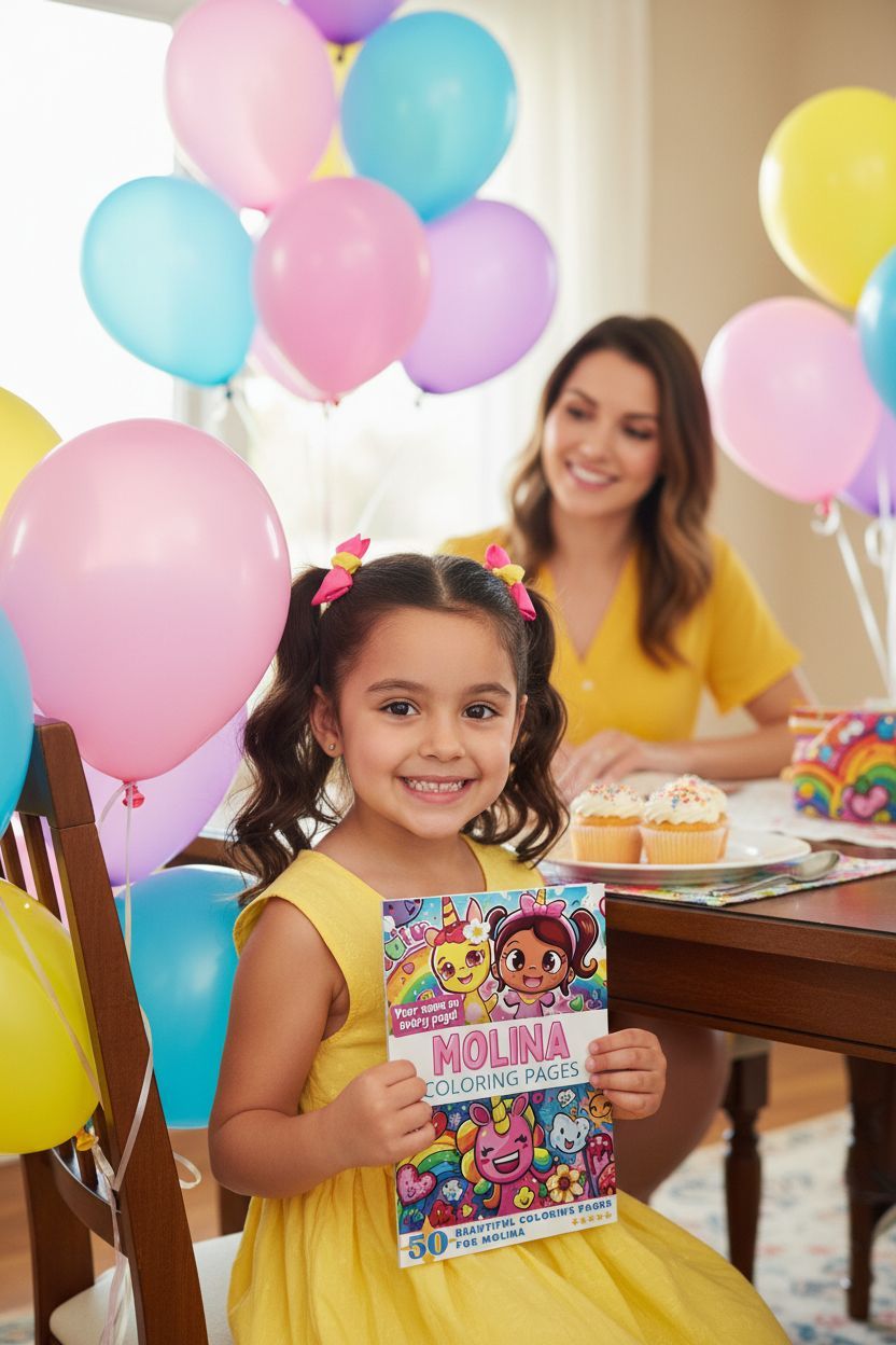 Molina coloring book in use