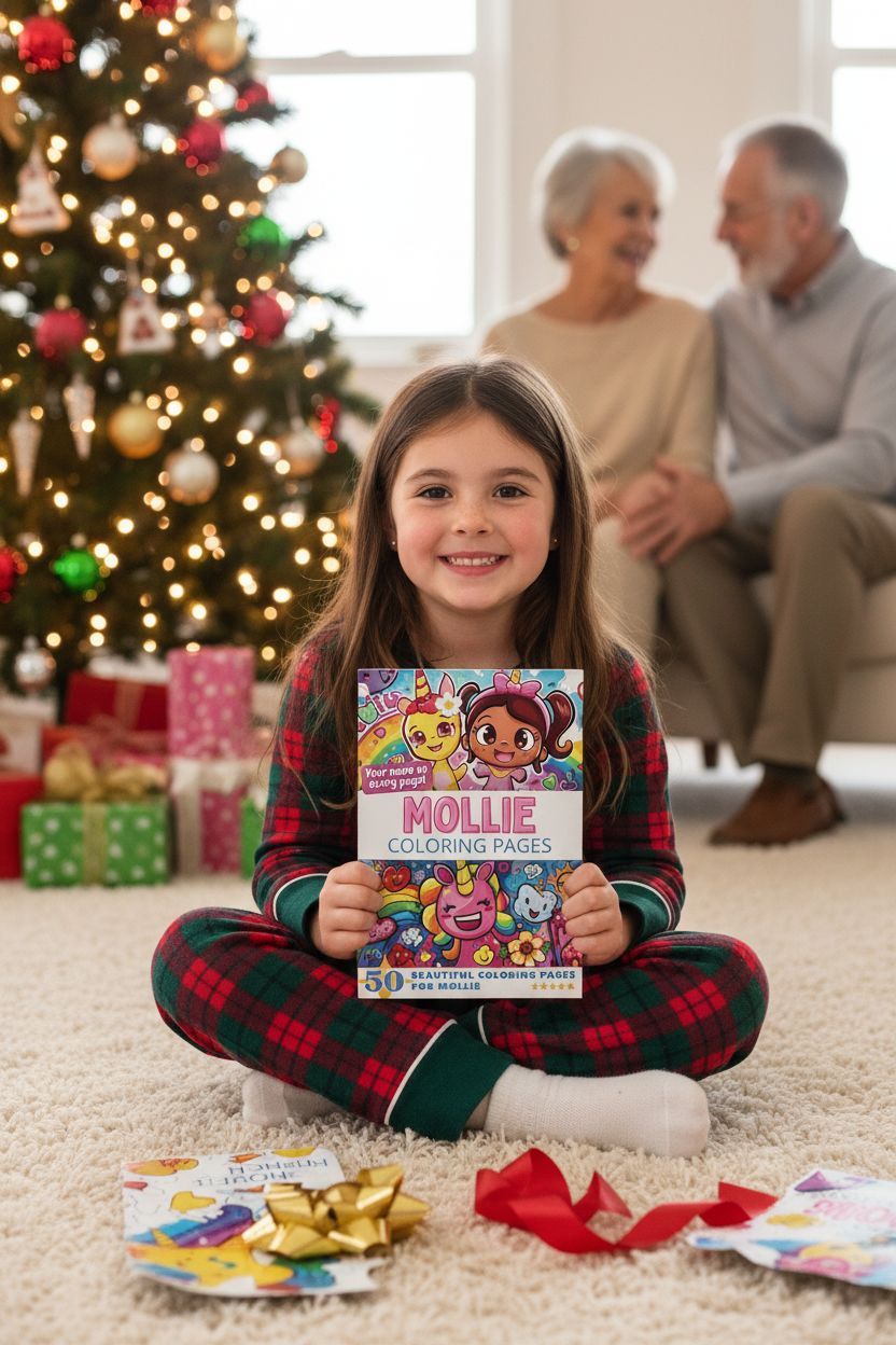 Mollie Christmas coloring pages gift