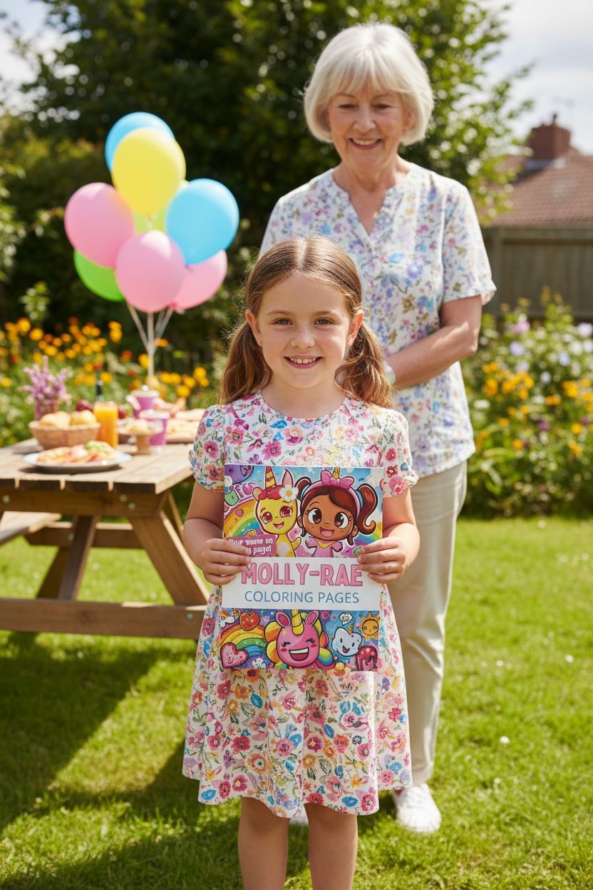 Molly-Rae coloring book in use