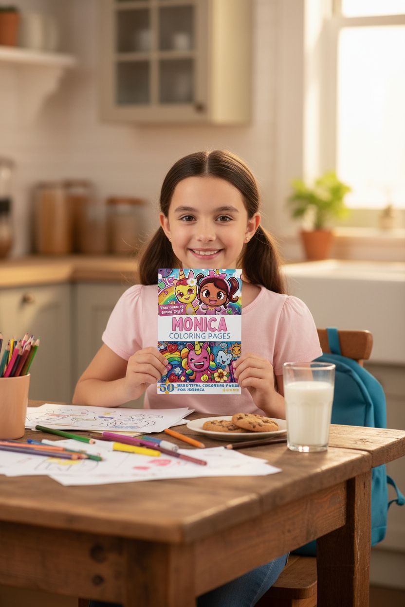 Monica personal coloring pages