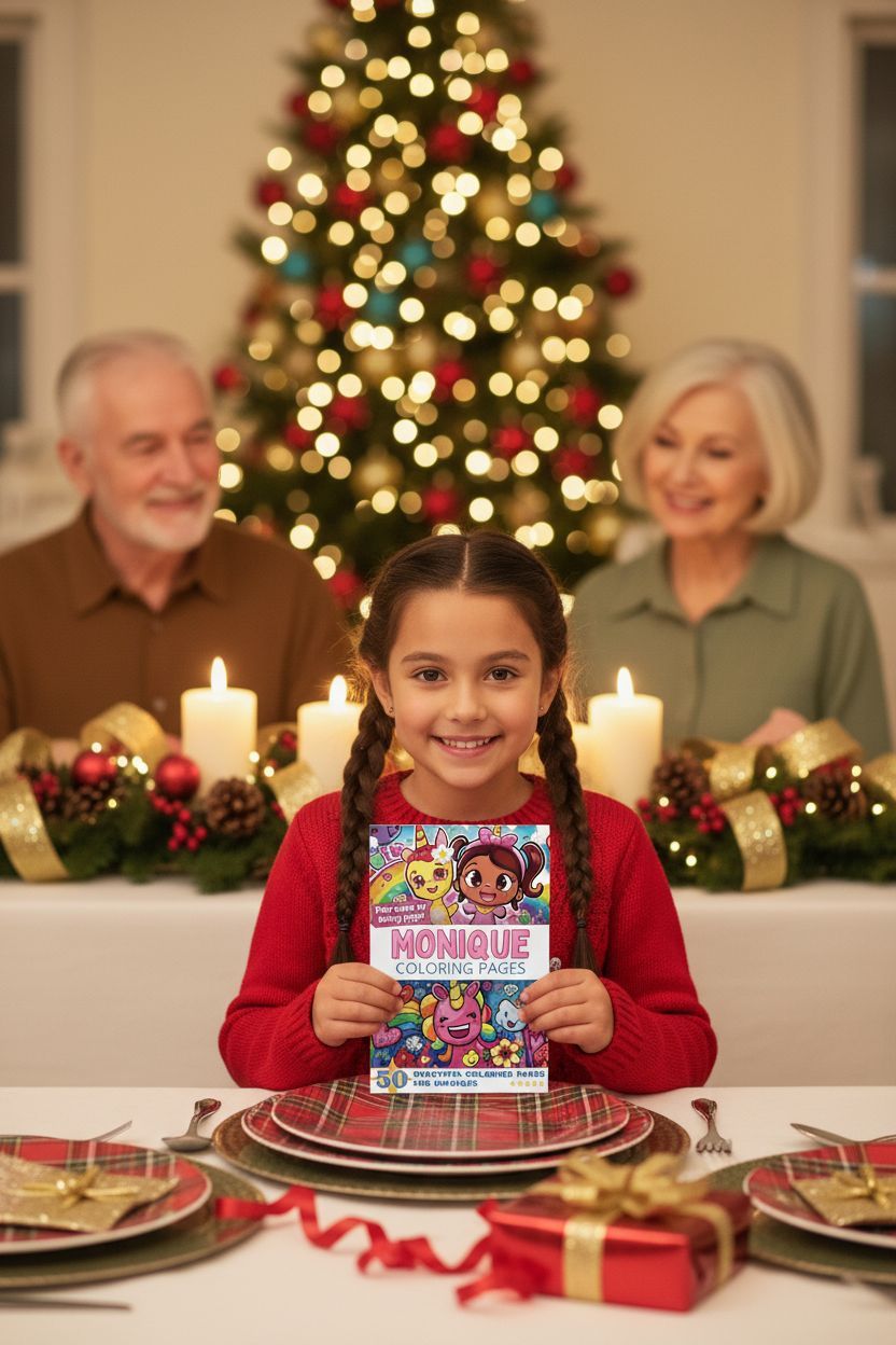 Monique Christmas coloring pages gift