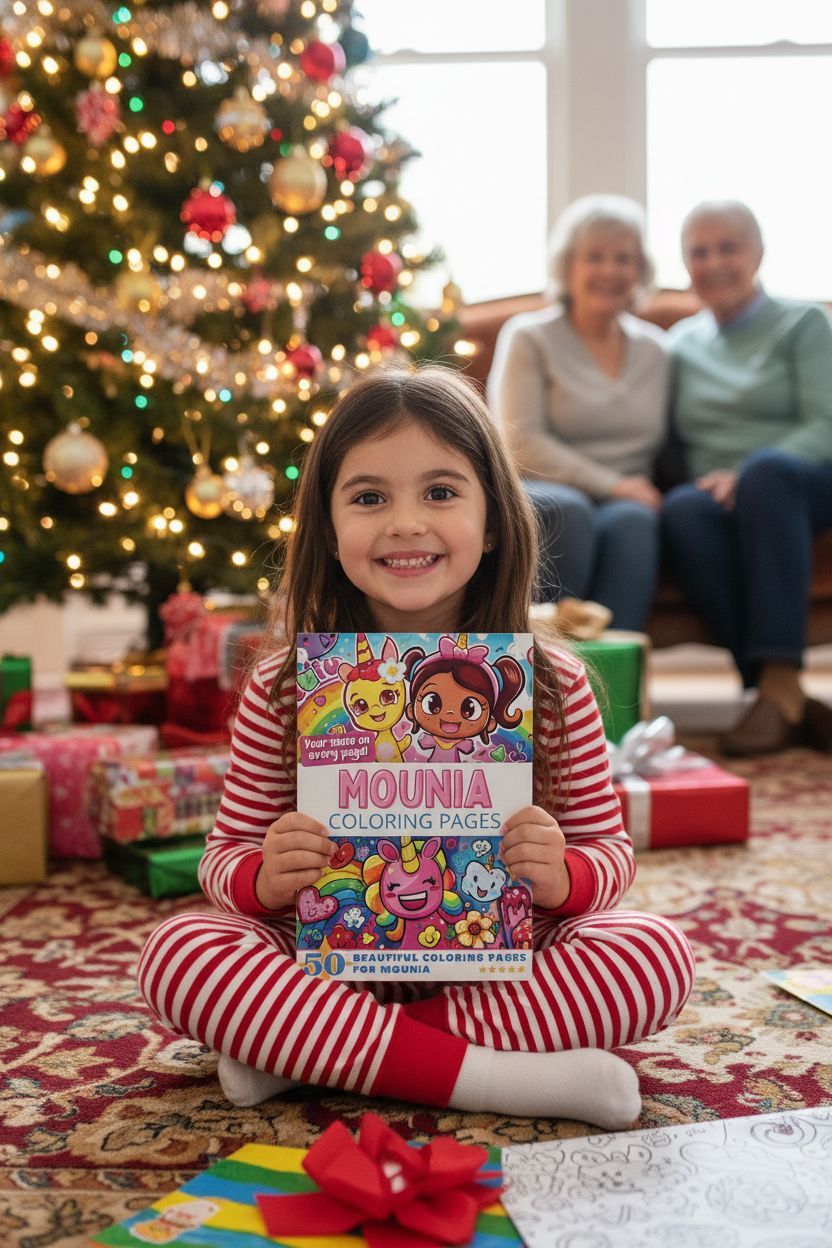 Mounia Christmas coloring pages gift