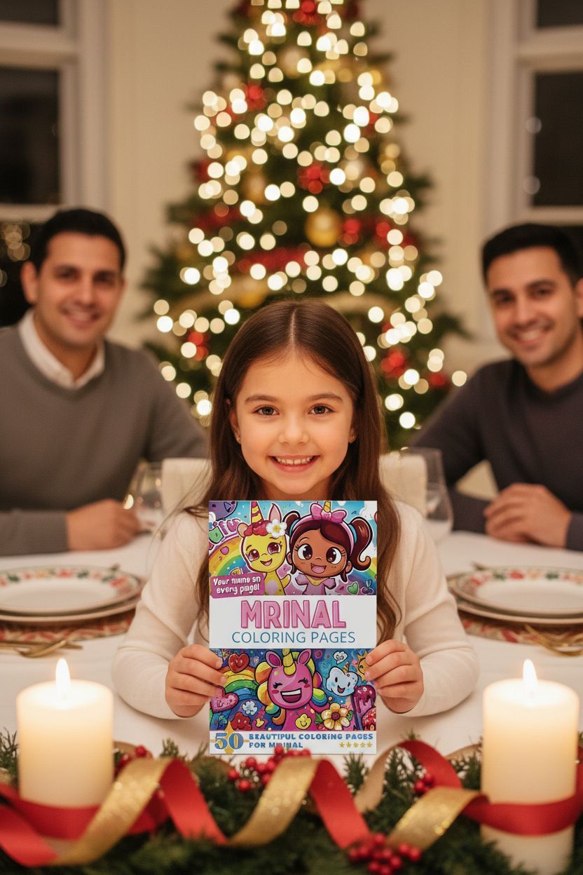 Mrinal Christmas coloring pages gift
