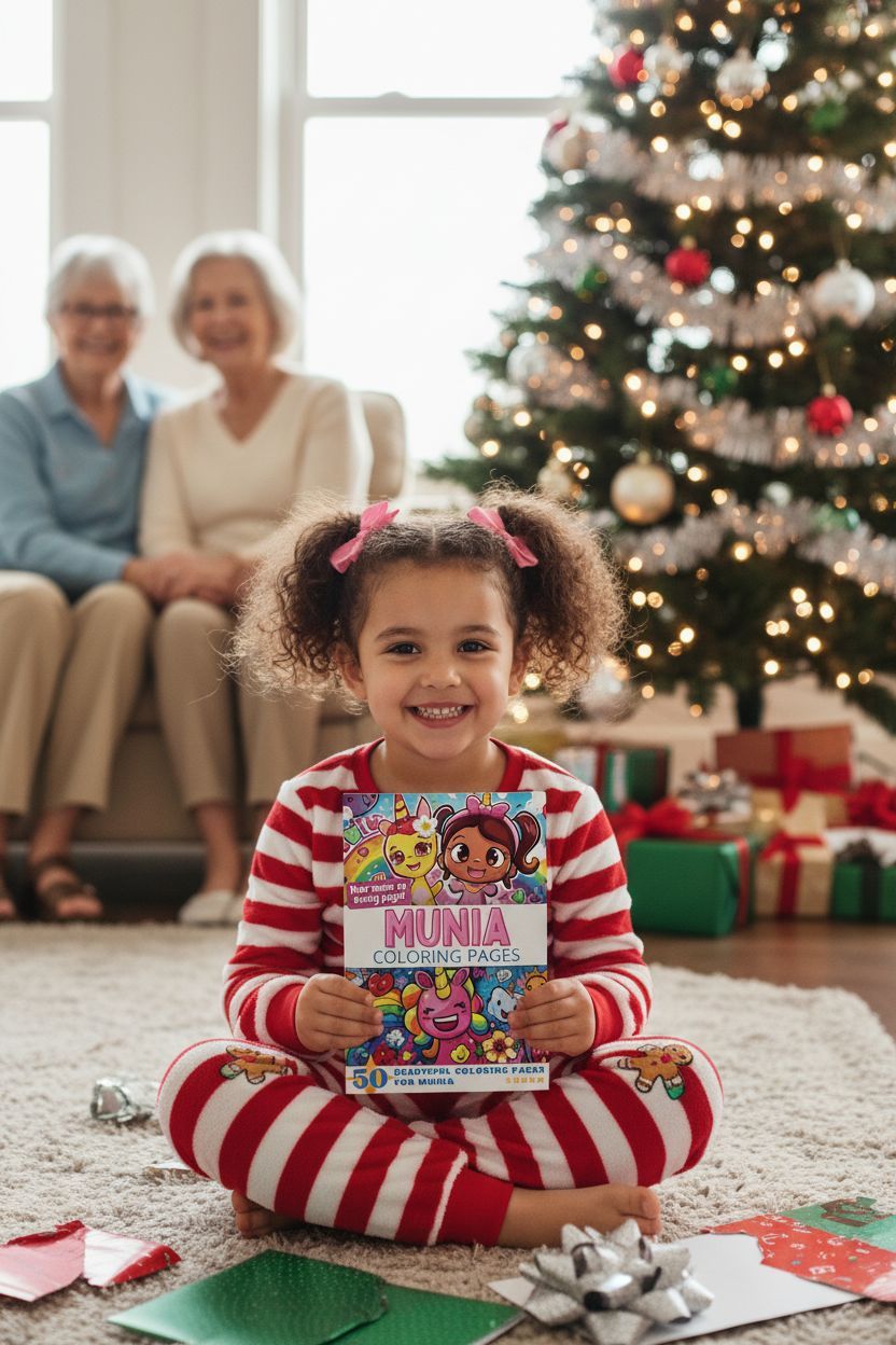 Munia Christmas coloring pages gift