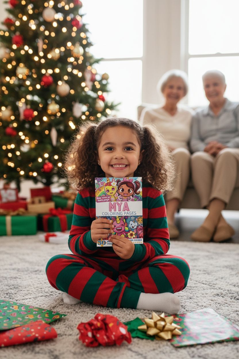 Mya Christmas coloring pages gift
