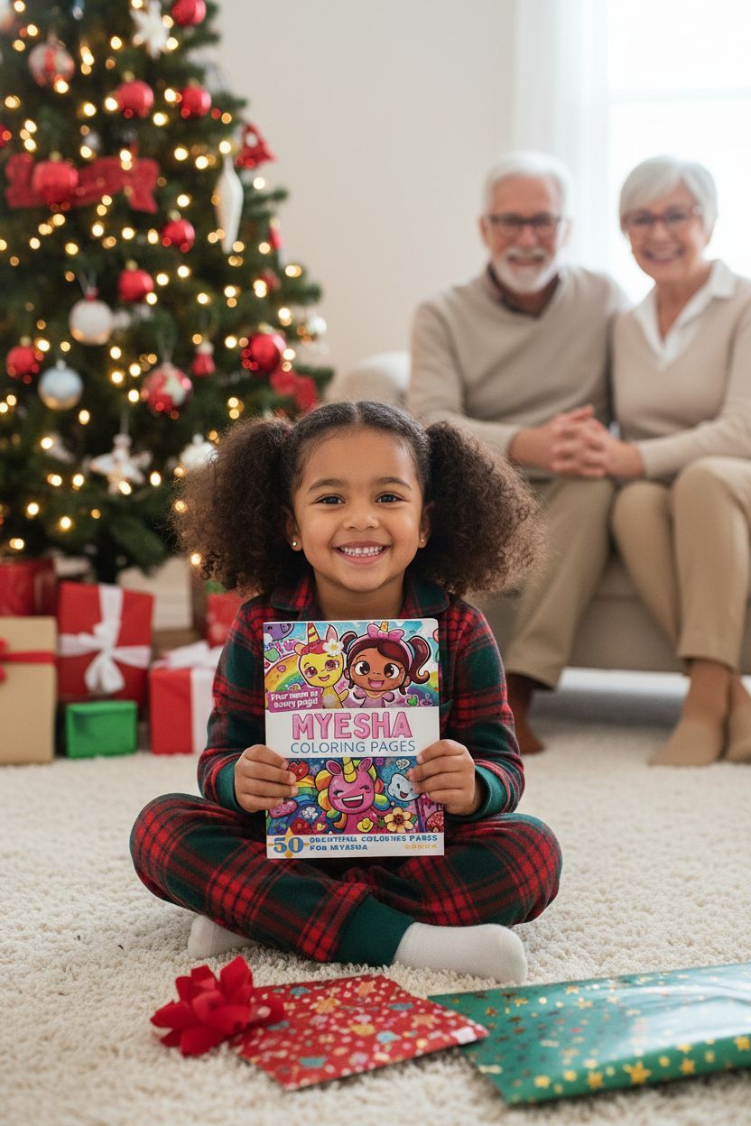 Myesha Christmas coloring pages gift