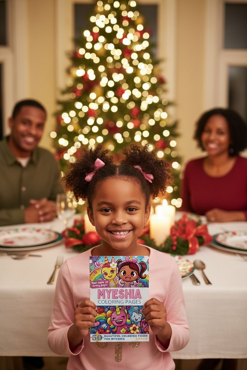 Myeshia Christmas coloring pages gift