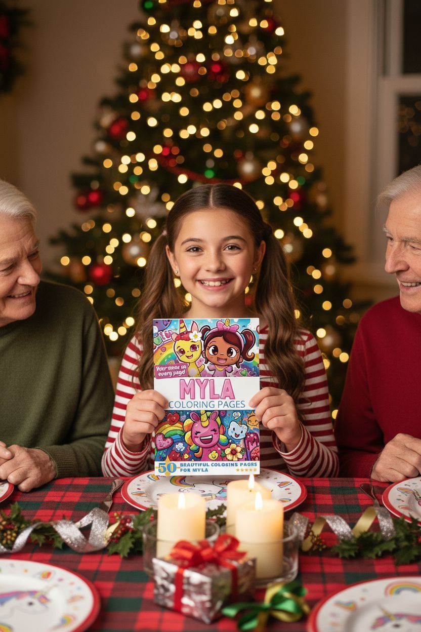 Myla Christmas coloring pages gift