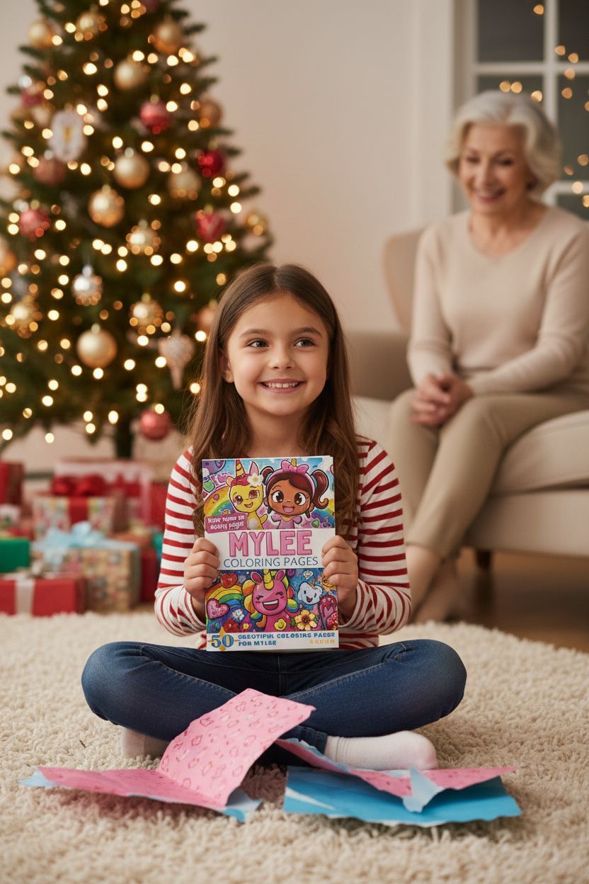 Mylee Christmas coloring pages gift
