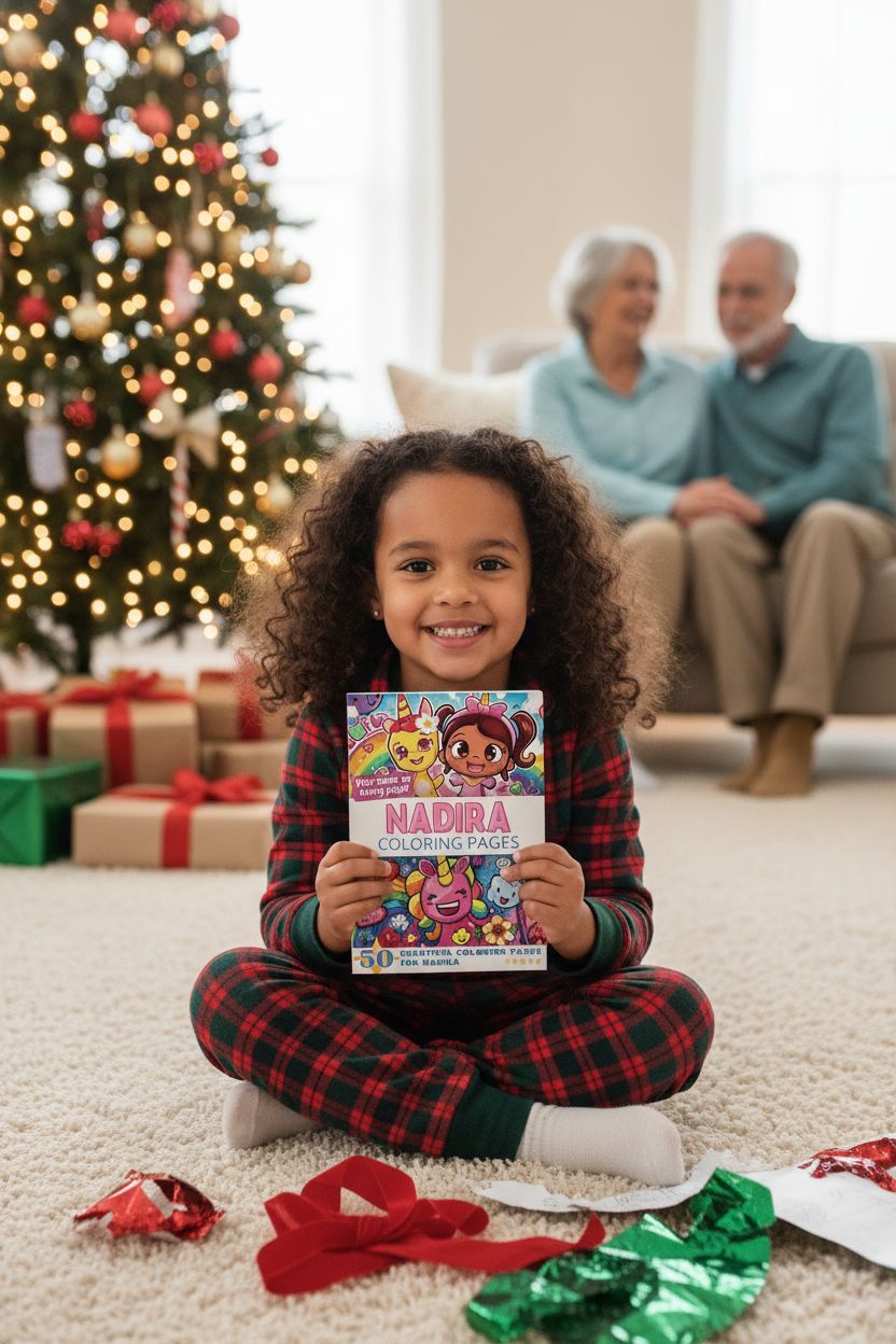 Nadira Christmas coloring pages gift