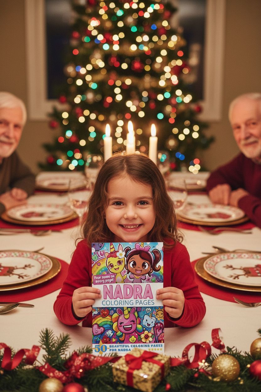 Nadra Christmas coloring pages gift