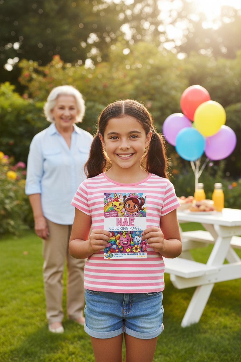 Nae coloring book in use