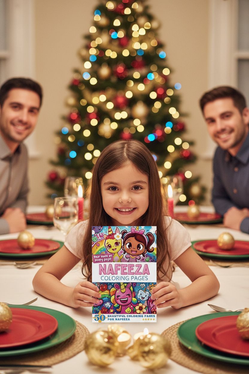 Nafeeza Christmas coloring pages gift