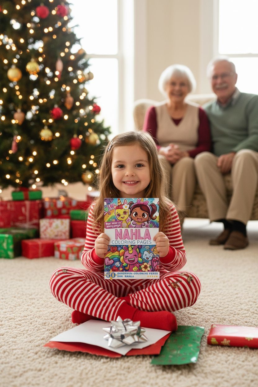 Nahla Christmas coloring pages gift