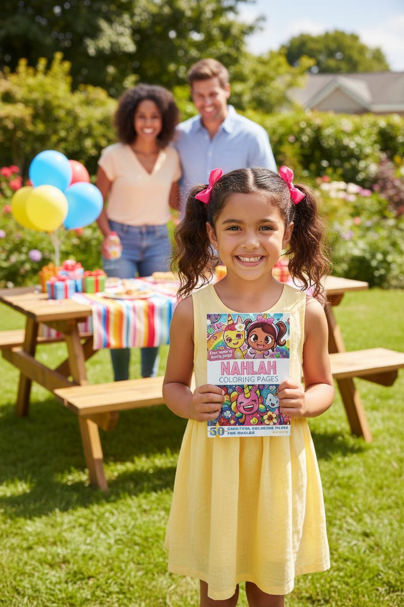 Nahlah coloring book in use