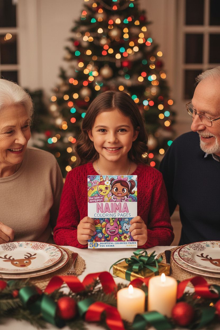 Naima Christmas coloring pages gift