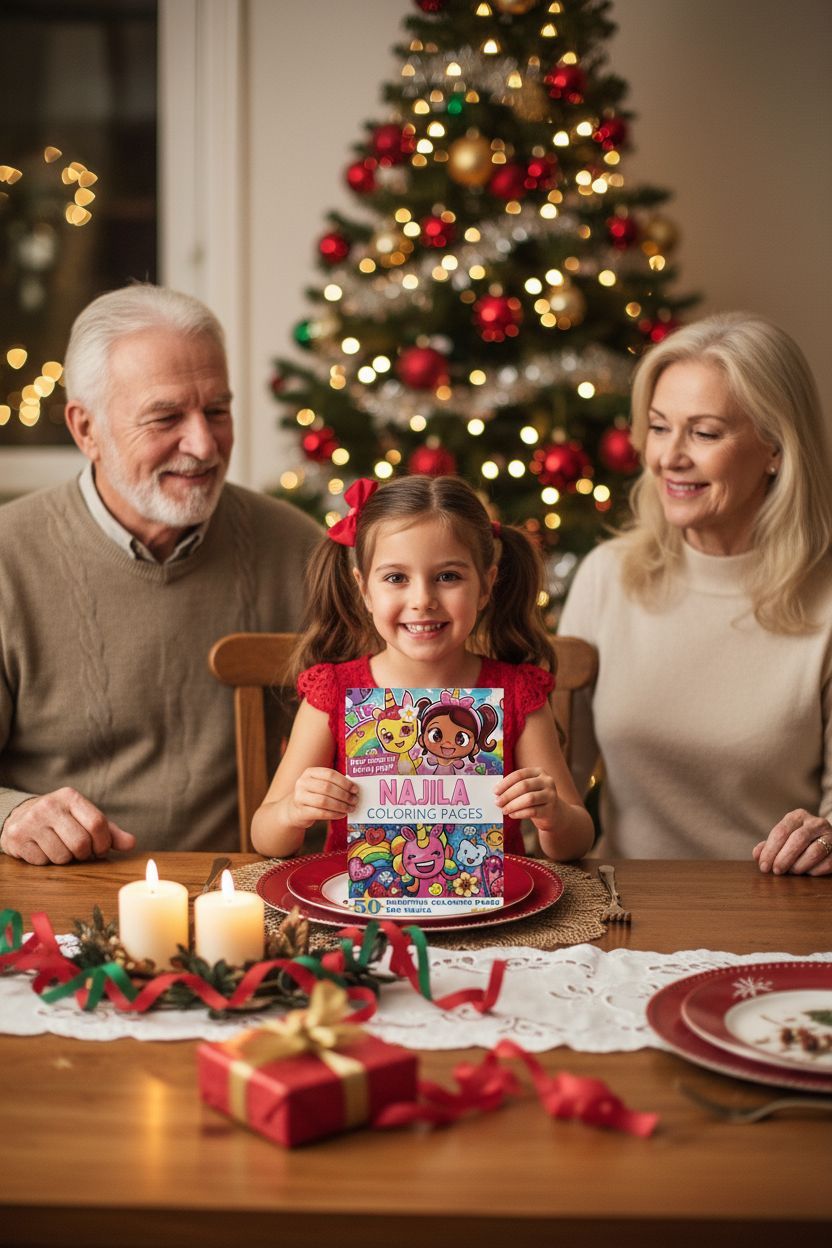 Najila Christmas coloring pages gift