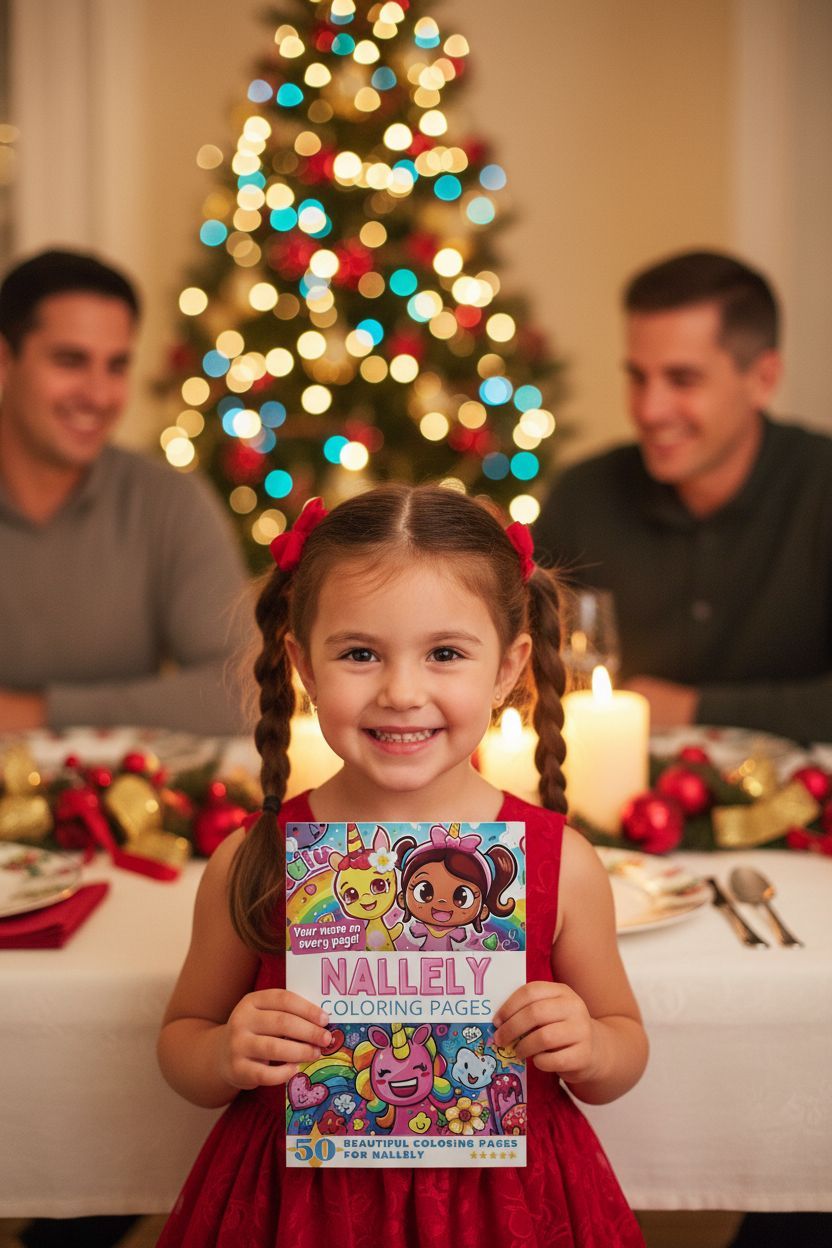 Nallely Christmas coloring pages gift