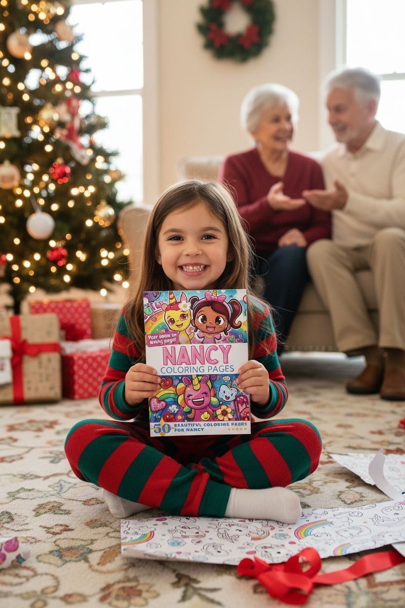 Nancy Christmas coloring pages gift