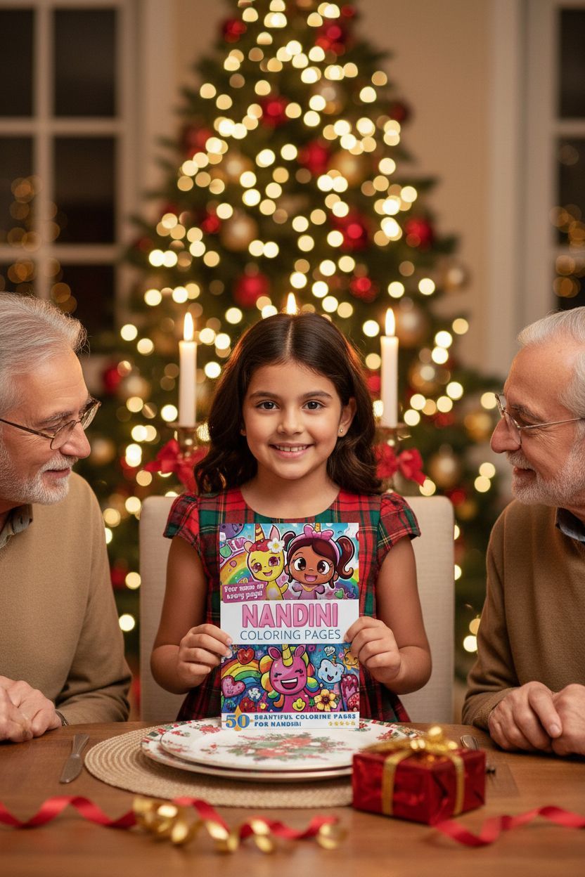 Nandini Christmas coloring pages gift