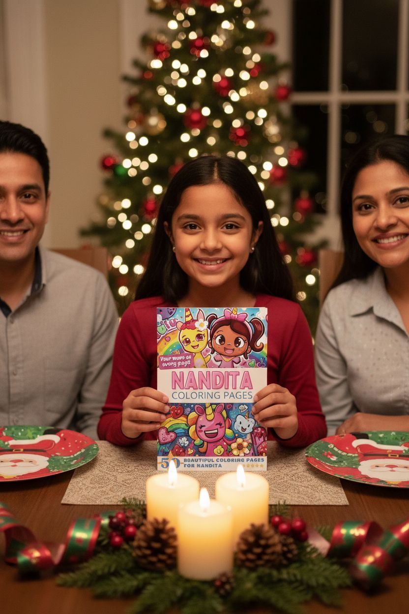 Nandita Christmas coloring pages gift