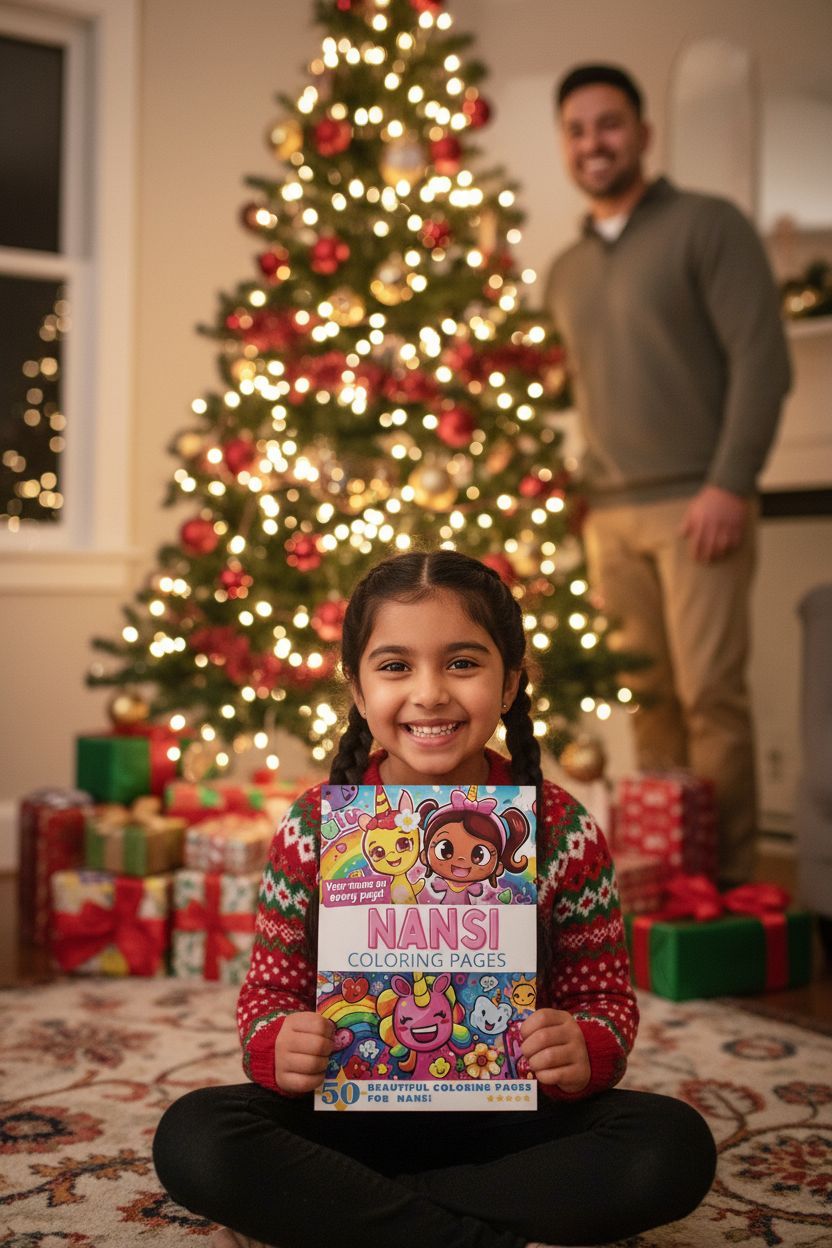 Nansi Christmas coloring pages gift