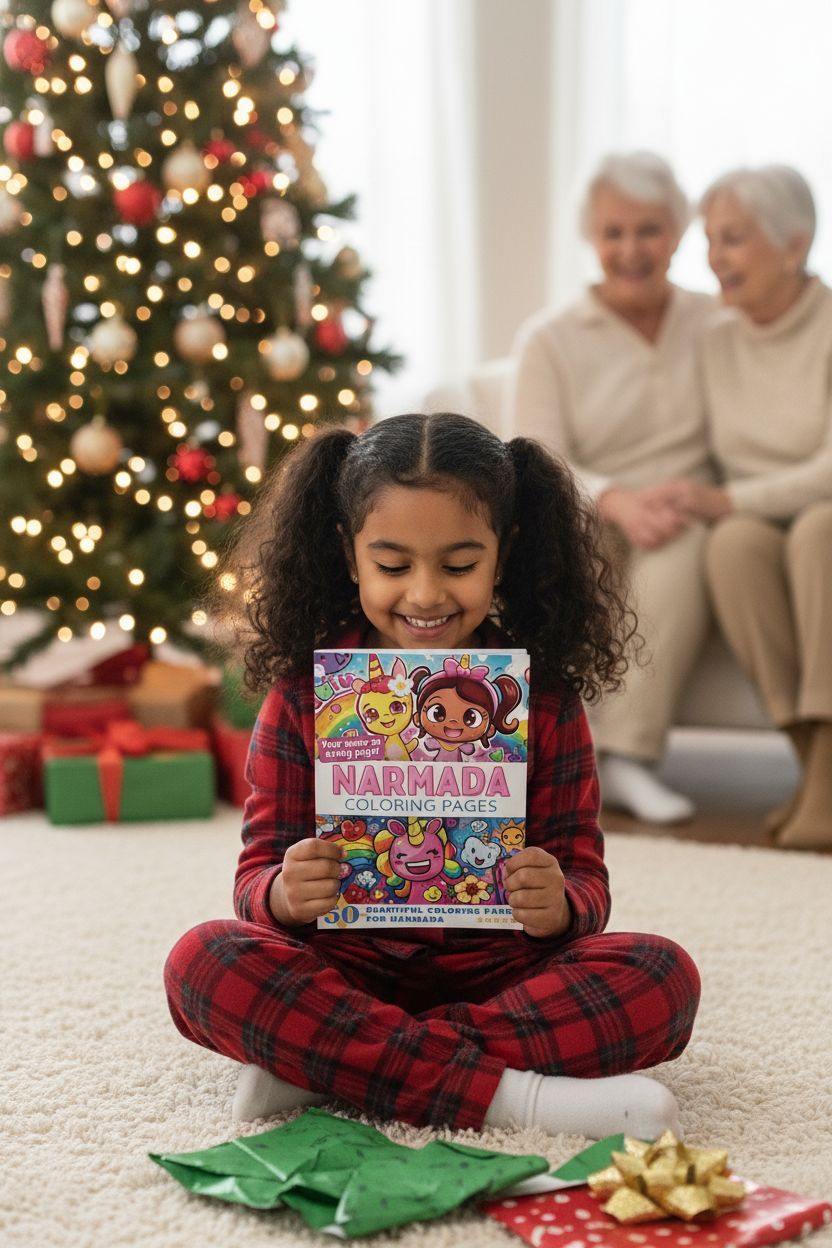 Narmada Christmas coloring pages gift