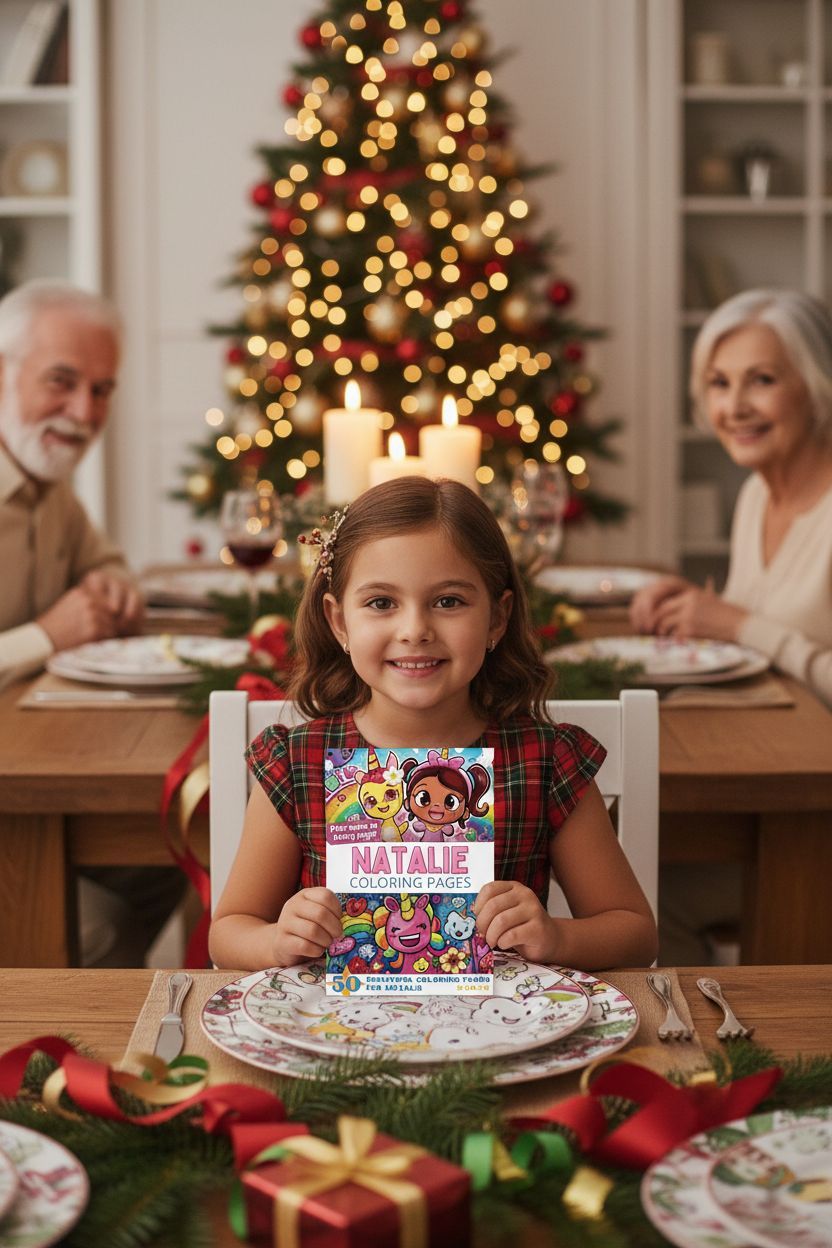 Natalie Christmas coloring pages gift