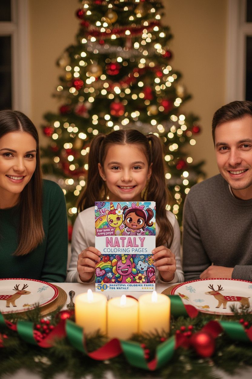 Nataly Christmas coloring pages gift